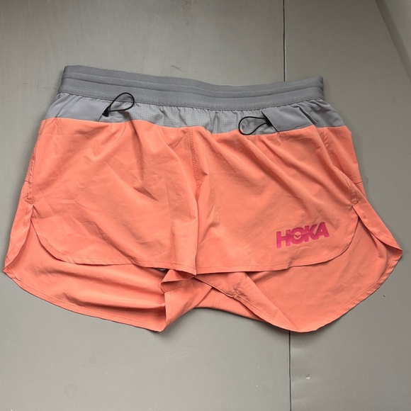 HokA One One SG Trail Short S Pockets Sun Baked Peach Run - Picture 5 of 10